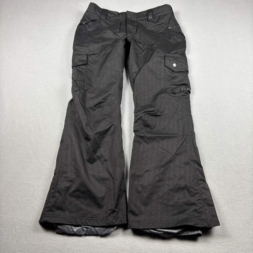 686 Womens Cargo Snowboard Pants Black Waterproof Insulated Snow Ski Pants 32x30